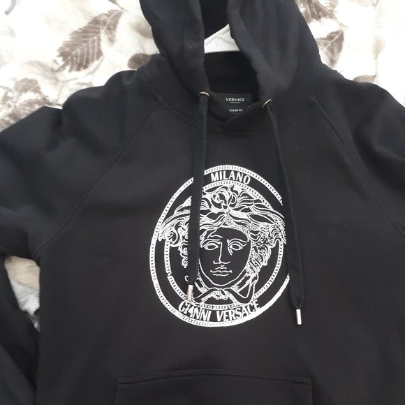 Black unisex Versace medusa sweatshirt/hoodie